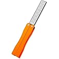 OSFTBVT Diamond Knife sharpener Pocket Sharpening Stone #400/600 Double Sides Folding Portable Orange - 1pcs