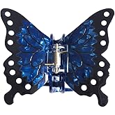 Dreamy Butterfly Hair Clips,Fantasy Acetate Hair Clip,Butterfly Claw Clips for Women,Blue