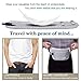 Travel Money Belt for Men Women, RFID Blocking Concealed Waist Wallet Pouch Under Clothes Passport Holder Antitheft Waist Stash Bag for Travelling, Bonus 10 RFID Credit Card Sleeves, Silver Gray
