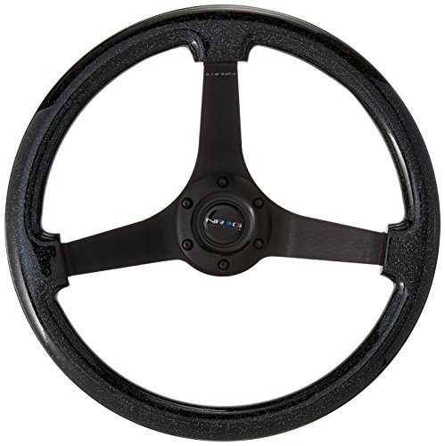 NRG Innovations ST-036BSB-BK Black Sparkled Wood Grain Wheel (3