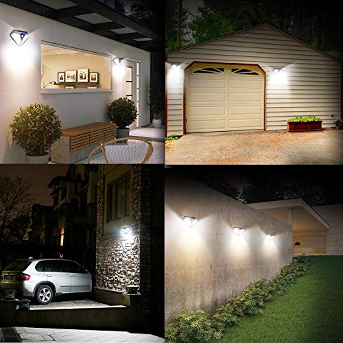 Solar Lights Outdoor Motion Sensor, 102LED Solar Security Lights 270° Wide Angle Solar Powered Panel Lights IP65 Waterproof Wall Lights for Garden, Patio Yard, Deck Garage, Fence, 3 Modes (2 Pack) - Thumbnail 4