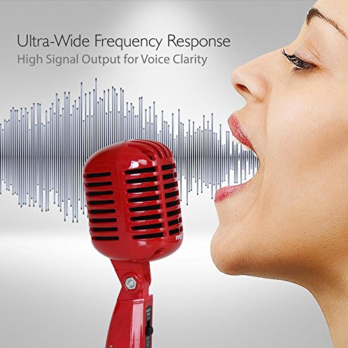 Pyle Classic Retro Dynamic Vocal Microphone Old Vintage Style