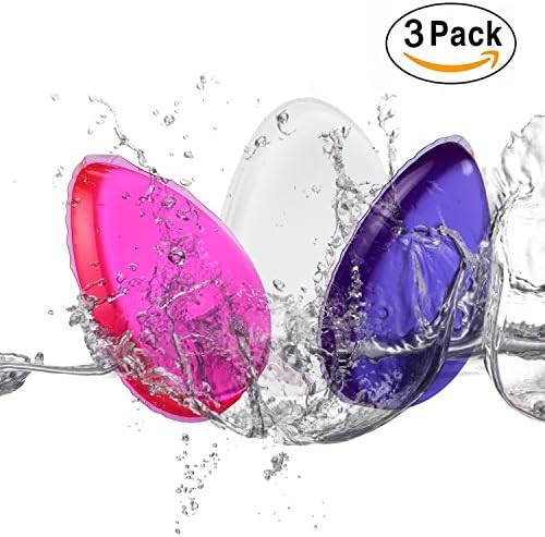 Silicone Makeup Sponge- Beauty Blender Sponge for A Flawless Streak-free application of Foundation, Washable & Ultra Hygienic Beauty Blender for Zero Product Waste! Best Silicone Beauty Blender 3 Pack