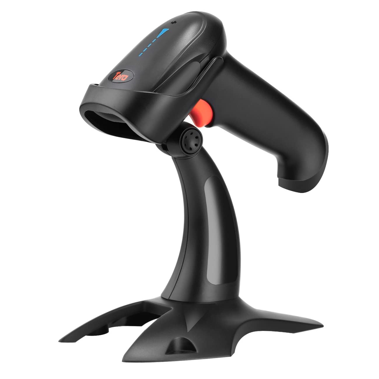 Tera Pro 2D Wireless Barcode Scanner, Bluetooth QR Code Reader with Stand, 2200mAh Fast and Precise Scanning, HW0002, Black