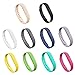GinCoband Fitbit Flex 2 Bands,10 Colors Wristband Replacement for Fitbit Flex 2 (Set of 10, Small)