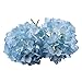 Artificial Hydrangea Flowers, Meiwo 2 Pcs Fake Hydrangea Silk Flowers to Shine Your Wedding Scene Arrangement and Home Party Decor(Blue)