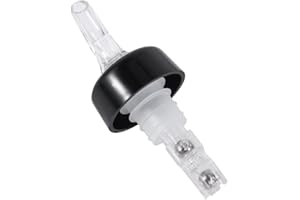 Zerone Liquor Pourer with 1 oz Measuring Chamber, Transparent and Red, Fits Most Bottles
