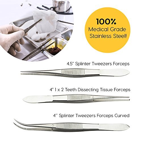 4 Pack 20 Pcs Advanced Biology Lab Anatomy Medical Student Dissecting Dissection Kit Set With Scalpel Knife Handle Blades - Thumbnail 3
