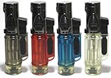 Triple Torch Refillable Cigar Lighter Wind Resistant & Flame Lock (4) by Mega Lighter
