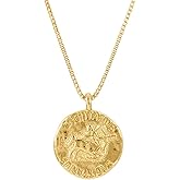 James Michelle Horoscope Necklace for Women – 3-Year Color Guarantee – Waterproof, Non-Tarnish, Hypoallergenic, Gold PVD Coated – Great for Beach, Wedding, Gifts