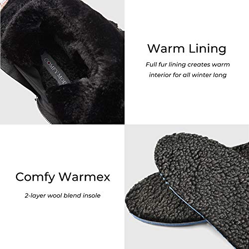 Comfy-Moda-Womens-Waterproof-Winter-Boots-Leather-Fur-Lined-Side-Zipper-Jade