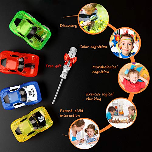 image for Track Cars, BOVN Light-Up Fastest Speed Tracks Cars Replacement With 5