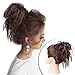 MORICA Tousled Updo Messy Bun Hair Piece Hair Extension with Elastic Rubber Band Updo Wavy Bun Extensions Synthetic Hair Extensions Scrunchies Chignons Hairpiece for Women (Color:4/30#)