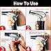 WOSTOO Blow Torch, Cooking Torch Lighter, Refillable Kitchen Butane Torch Lighter with Safety Lock and Adjustable Flame, Perfect for Cooking, BBQ, Baking, Brulee, Creme, DIY Soldering & More