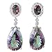Aurora Tears Women Multicolored Rainbow Topaz Gemstone CZ Earrings Drop DE0008M