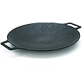 SCSP - Korean BBQ Grill Non-stick Grill Pan Circular size 15.3 inches[Bag included] / Natural Material 6 Layer Coating/[Made In Korea] Can be used outdoors. [ Korean Camping Grill Pan ]