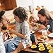 Baker Boutique 8541890740, Black Silicone Bun Hamburger Non-stick Perforated Bakery Mold, Round Mould, Baking Liners Mat Bread Form Pan (8 Loaves, 17.1