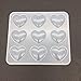 Yalulu UV Resin Jewelry Silicone Mold Heart Resin Charms Pendant Molds for DIY Decorate Making Jewelry