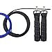 JKMEOO Speed Jump Rope, Professional Rapid Ball Bearings Rope Skipping with Adjustable Cable for Cardio Workout, Fitness Training & Skipping Exercise with Free Carry Case & Spare Screw kit (black)