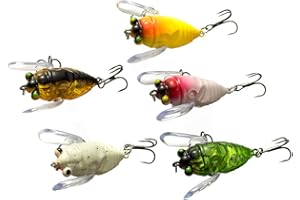 ATKSKYO Topwater Bass Lures Fishing Bionic Tackle Wobbler Snakehead Bass Lure 5pcs Freshwater Crank baits 6.0g/5cm Floating isca Artificial Hard Plastic Bait