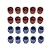 20Pcs/Set R134a 13mm & 16mm Air Conditioning Service AC System Charging Port Caps (10 Red High & 10 Blue Low)