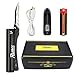 RUIMX Potable Waterproof LED Flashlight with USB Power Bank and Self Defense Folding Knife for Outdoor Camping Hiking Hunting and Emergency Using USB Cable + 18650 Battery Attached