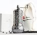 Bazaaranatolia Turkish Grinder, Spice Grinder, Salt Grinder, Pepper Mill 4.2'' (Dark Silver)