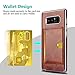 Galaxy Note 8 Wallet Case, Galaxy Note 8 Card Holder Case, Venoro PU Leather Wallet Case Cover with Card Slot Cash Pocket and Kickstand Protection Case for Samsung Galaxy Note 8 (Dark Brown)