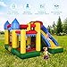 Costzon Mighty Inflatable Bounce House, Castle Jumper Moonwalk Slide Bouncer, Kids Jumper with Balls (Bounce House Without Blower)