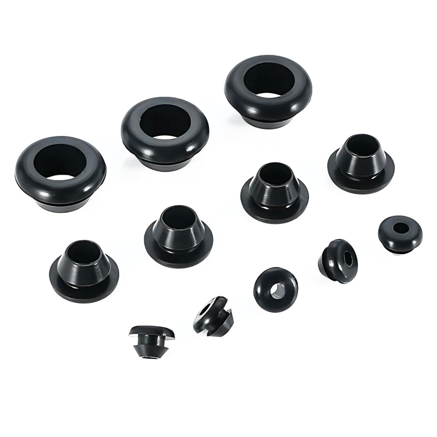 Qrity 20 PCS Rubber Grommet, Electrical Conductor Gasket Ring, Electrical Grommets for Protecting Wires, Plugs and Cables, ID 6mm Mount Dia 8mm — image 1