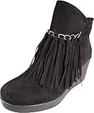 Pierre Dumas - Womens Candy-1 Wedge Fringe Ankle Bootie
