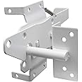Jake Sales Vinyl Gate Latch White (for Vinyl, Wood, PVC etc Fencing) Fence Gate Latch w/Mounting Hardware - Gate Latches Have a 90 Degree Bracket Resulting in a Positive Latch to Gate Connection