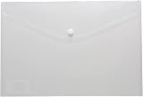 eco-eco A4+ 50% Recycled Clear Press Stud Wallets Pack of 25 view 2