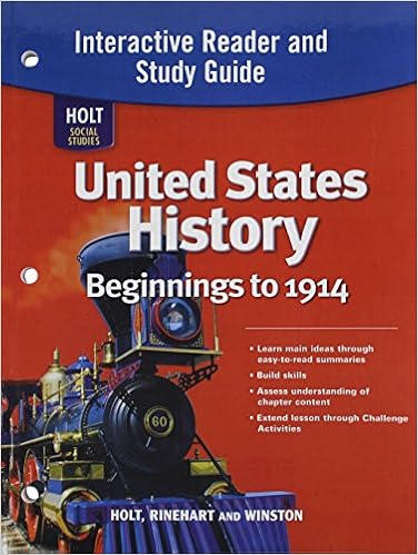 Amazon Com United States History Beginnings To 1914 Intractive Reader Amd Study Guide Holt Social Studies 9780030426544 Holt Rheinhart And Winston Books