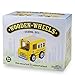 Wooden Wheels Natural Beechwood Chunky Cars and Vehicles Imagination Generation | for Children +12 Months | Yellow School Bus