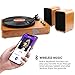 Voksun 3-Speed Precision Turntable with Dual 15 Watt Speakers, High Fidelity Vinyl Record Player with Magnetic Cartridge, Belt-Drive, Bluetooth, Natural Walnutthumb 3