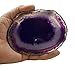LARGE PURPLE AGATE SLAB 4-5 INCH Geode Slice with Stand Crystal Mineral Gemstone Rock Gem