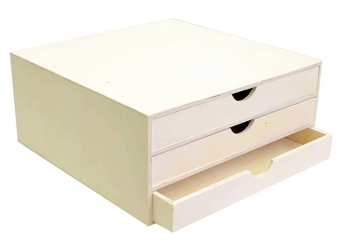 Artemio Bunk of storage closed 3 drawers wooden - 34,5 x 34 x 15,5 cm