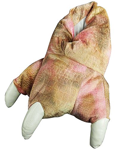 Wishpets - Adults Big Foot Dinosaur Claw Slippers, Pink Shimmer 37386-Medium
