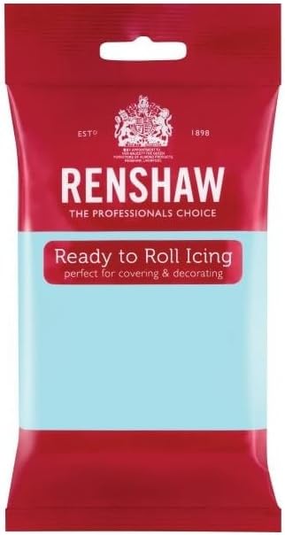 Renshaw Duck Egg Blue Just Roll With It Fondant Icing, 250 g (Pack of 1) - Ready to Roll Icing for Cakes