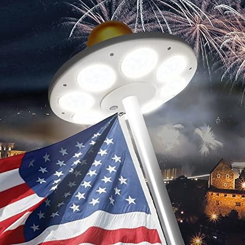 Solar Flagpole Light, 136 LED Solar Powered Flag Pole Light Dusk to