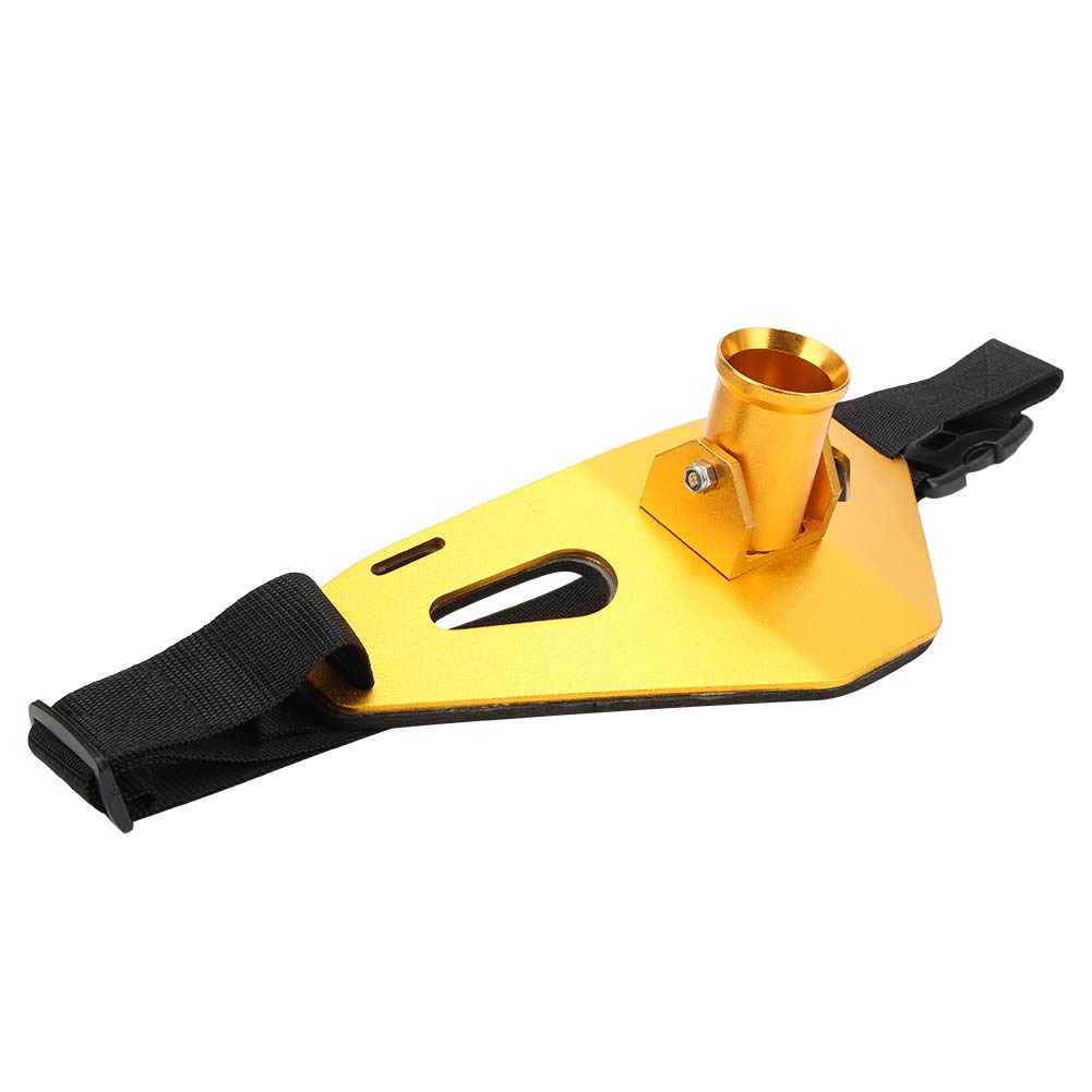 Fishing Belt with Aluminum Stand-up Offshore Gimbal & Padded Rod Holder – Adjustable Boat Fishing Pole Belt for Saltwater Angling, Golden