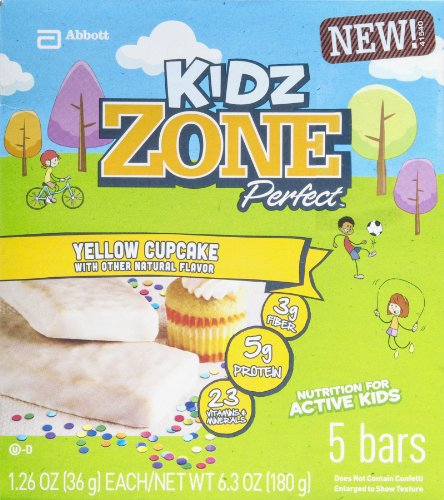 Kidz Zone Perfect Bars Yellow Cupcake - 5 CT