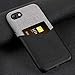 Tasikar Compatible with iPhone SE 2022/2020 Case/iPhone 7 Case/iPhone 8 Case with Card Holder Slot Wallet Case Leather and Fabric Design for iPhone SE (3rd Gen/2rd Gen) & iPhone 7/8 (Black)