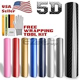 EZAUTOWRAP Free Tool Kit Silver 5D Carbon Fiber High Gloss Car Vinyl Wrap Sticker Decal Film Sheet Bubble Free Air Release Technology - 12