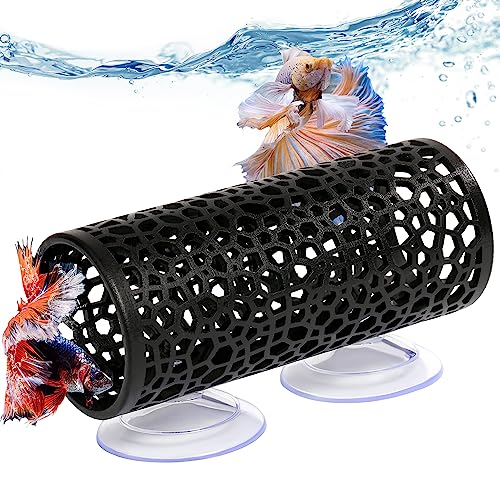 Abizoo Betta fish toys,Betta tunnel black,Small