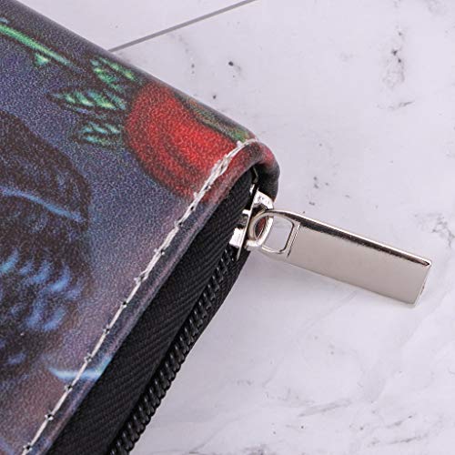 GMSP Fashion Women Skull Wallet Clutch Card Holder Purse Handbag Wallet Phone Case (1)