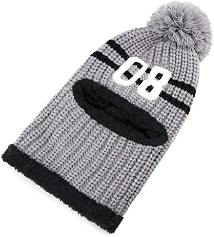 Fashion Women's Winter Hair Ball Neckwear Plus Velvet Thick Knit Warm Hat