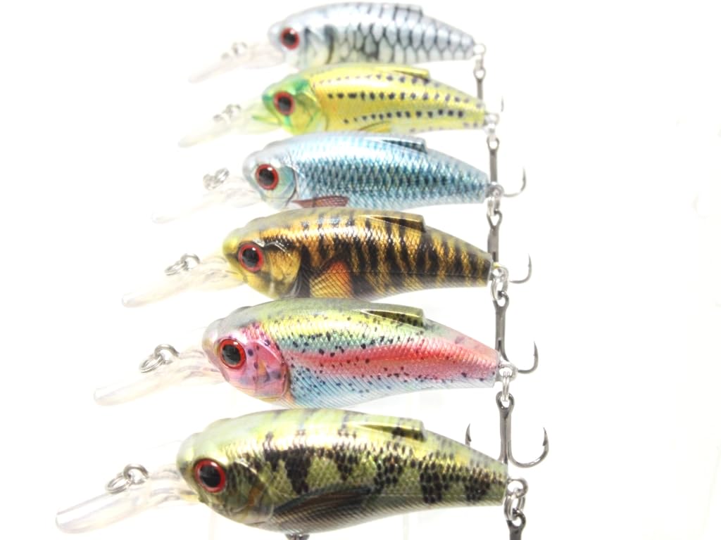 wLure Minnow Crankbait for Bass Fishing Bass Lure Jerkbait Fishing Lure (HC647KB, with Tackle Box)