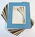topseller100, Pack of 20 Mixed Colors 8x10 Picture Mats Matting with White Core Bevel Cut for 5x7 Pictures